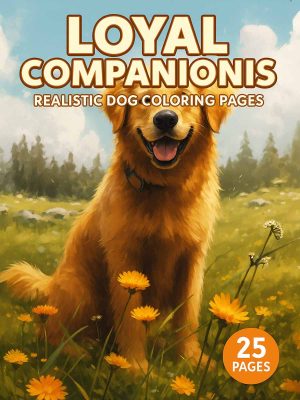 Loyal Companions – 25 Realistic Dog Coloring Pages
